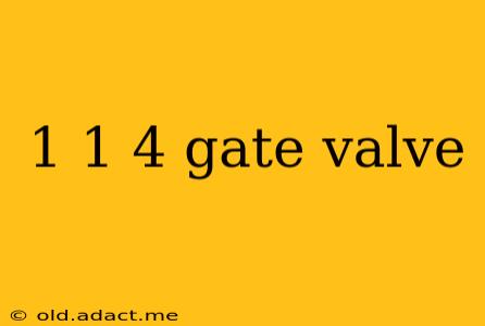 1 1 4 gate valve
