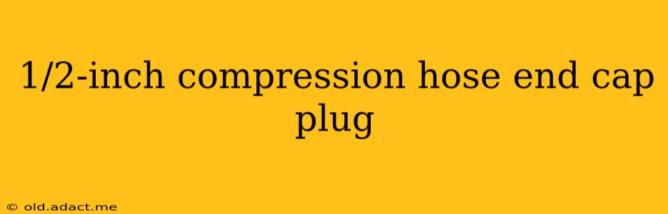 1/2-inch compression hose end cap plug