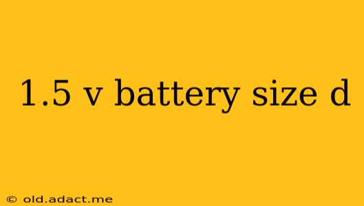 1.5 v battery size d