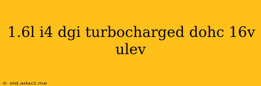 1.6l i4 dgi turbocharged dohc 16v ulev