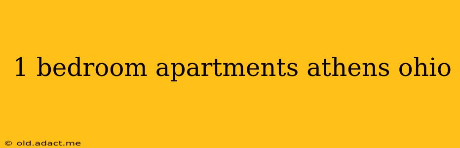 1 bedroom apartments athens ohio