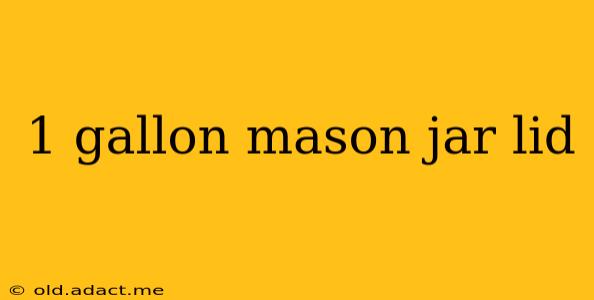 1 gallon mason jar lid