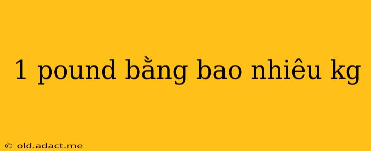 1 pound bằng bao nhiêu kg