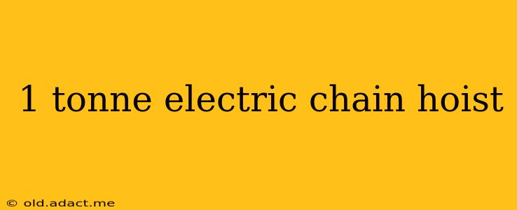 1 tonne electric chain hoist