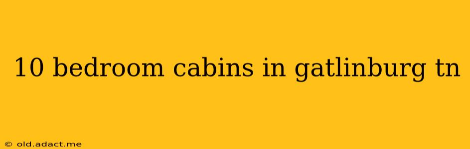 10 bedroom cabins in gatlinburg tn