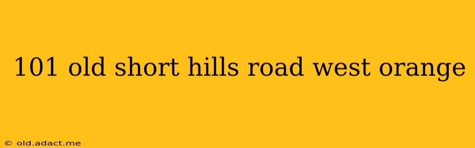 101 old short hills road west orange