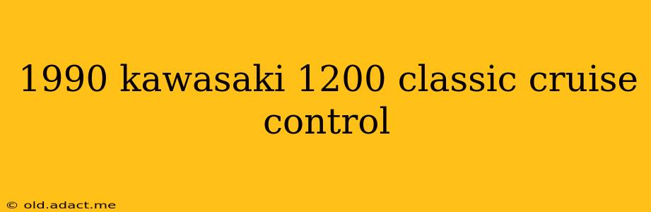 1990 kawasaki 1200 classic cruise control