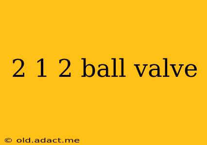 2 1 2 ball valve