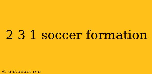 2 3 1 soccer formation