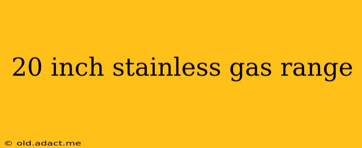 20 inch stainless gas range