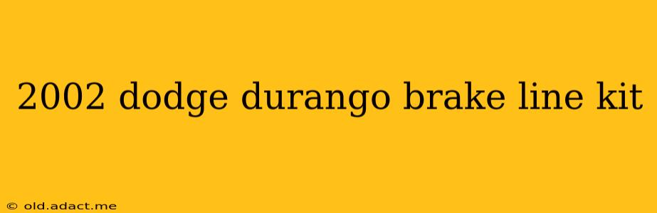 2002 dodge durango brake line kit