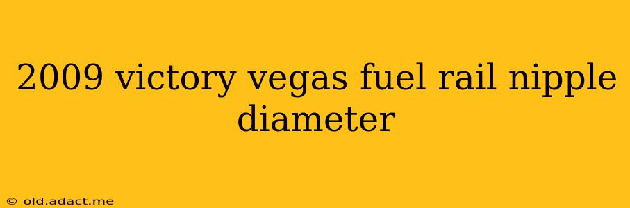 2009 victory vegas fuel rail nipple diameter