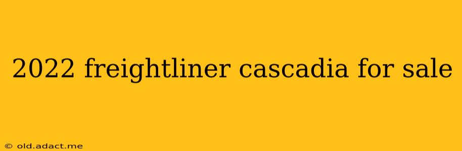 2022 freightliner cascadia for sale