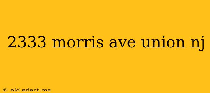 2333 morris ave union nj