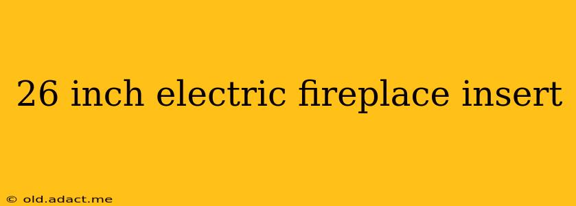 26 inch electric fireplace insert