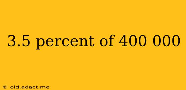 3.5 percent of 400 000