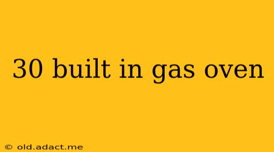 30 built in gas oven