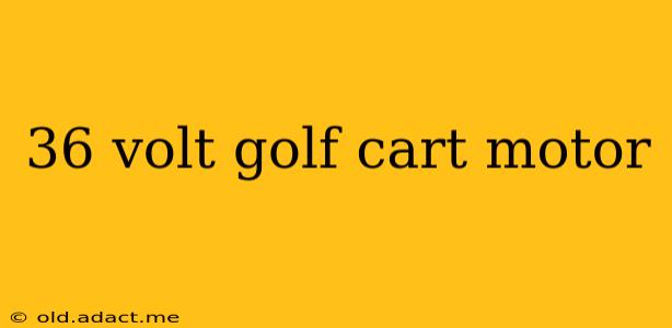 36 volt golf cart motor