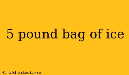 5 pound bag of ice