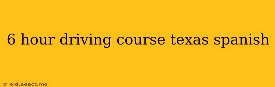 6 hour driving course texas spanish