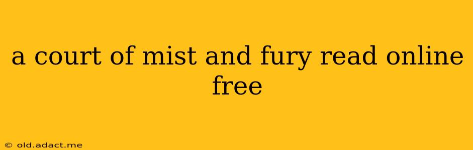 a court of mist and fury read online free