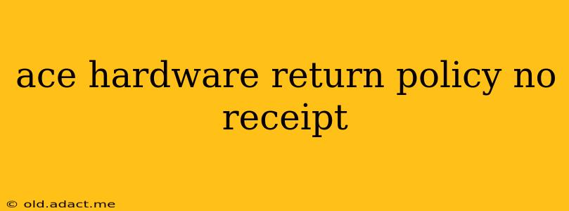 ace hardware return policy no receipt