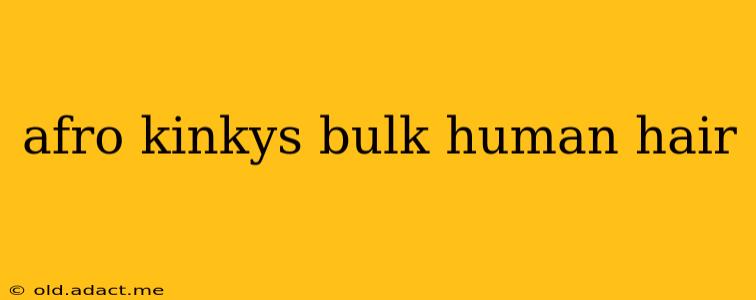 afro kinkys bulk human hair