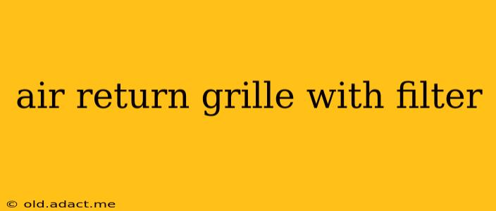 air return grille with filter