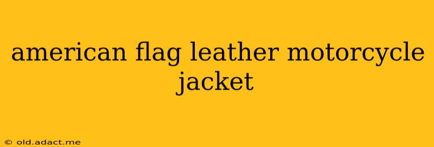american flag leather motorcycle jacket
