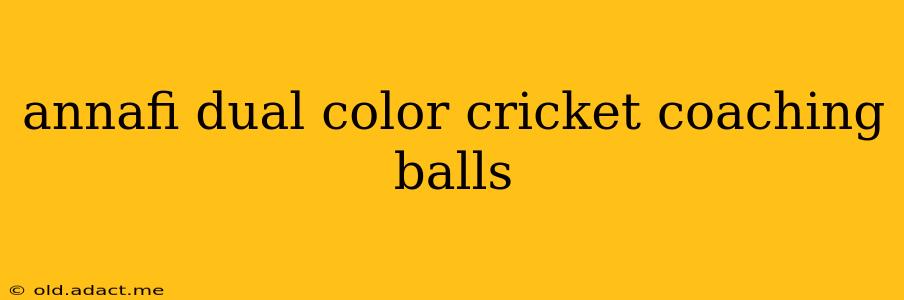 annafi dual color cricket coaching balls