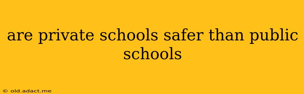 are private schools safer than public schools