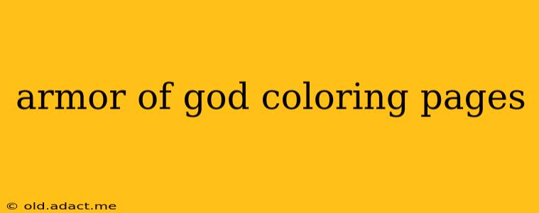 armor of god coloring pages