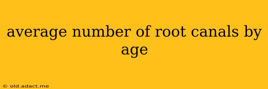 average number of root canals by age