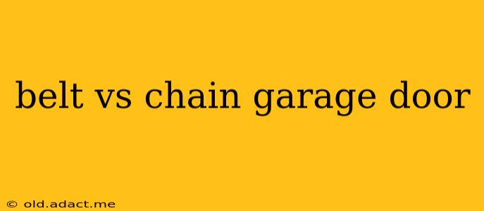 belt vs chain garage door