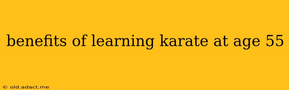benefits of learning karate at age 55