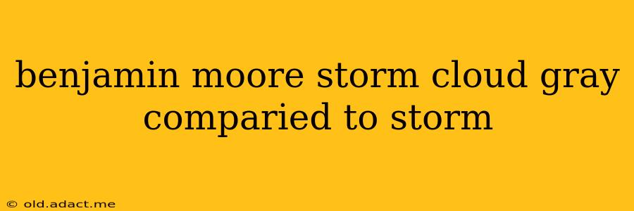 benjamin moore storm cloud gray comparied to storm