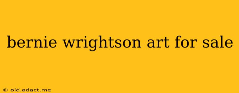 bernie wrightson art for sale