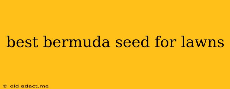 best bermuda seed for lawns