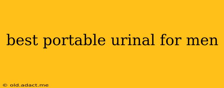 best portable urinal for men