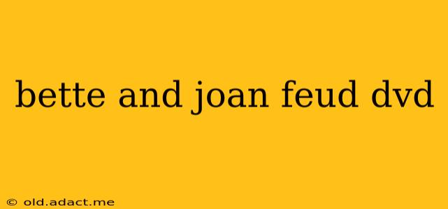 bette and joan feud dvd
