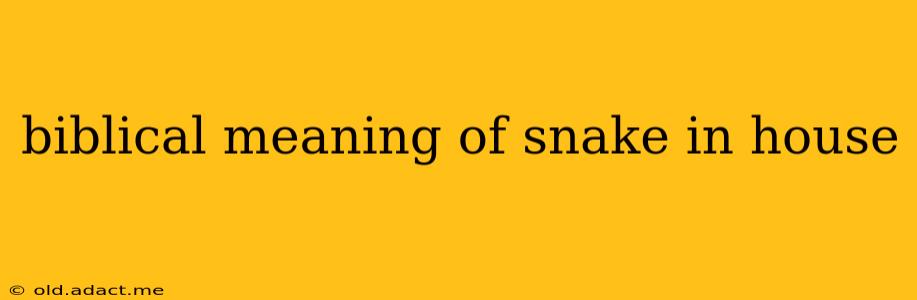biblical meaning of snake in house