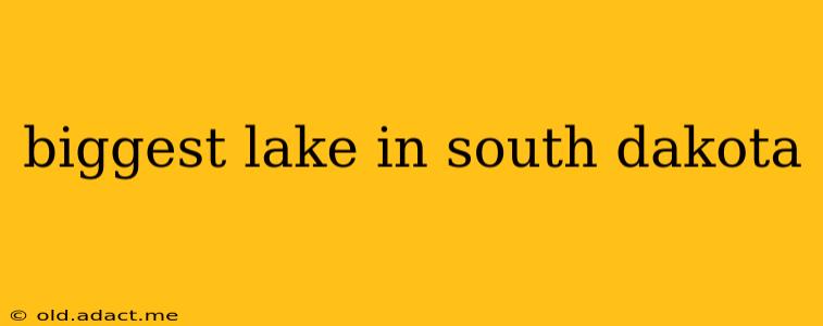 biggest lake in south dakota
