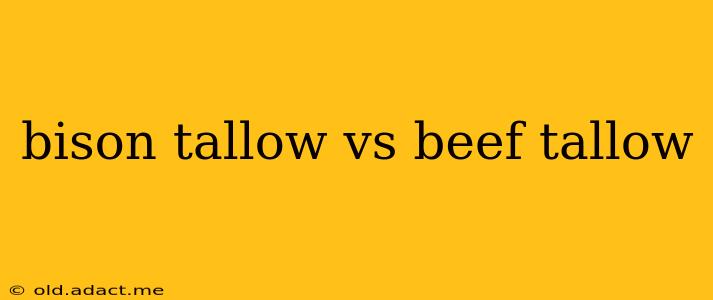 bison tallow vs beef tallow