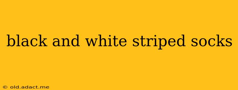 black and white striped socks