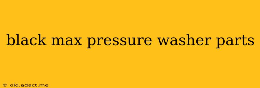 black max pressure washer parts