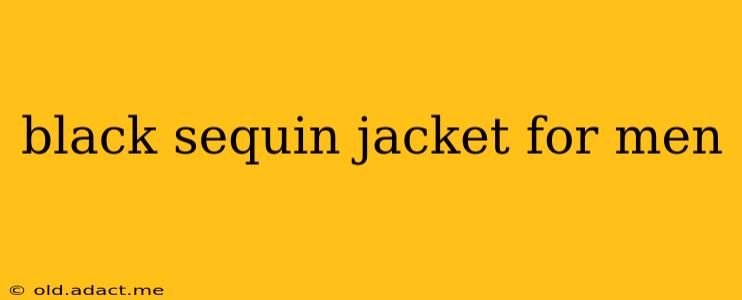 black sequin jacket for men