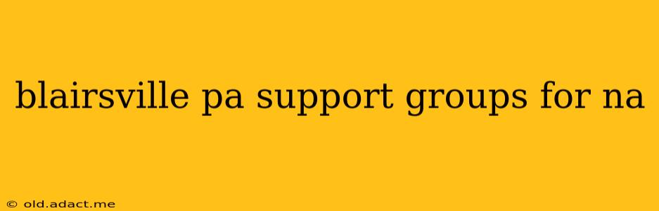 blairsville pa support groups for na