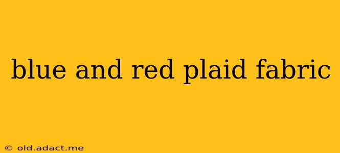 blue and red plaid fabric