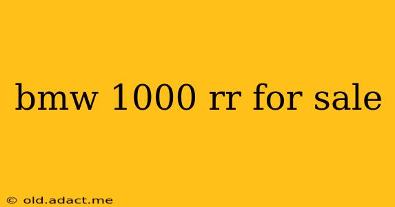 bmw 1000 rr for sale