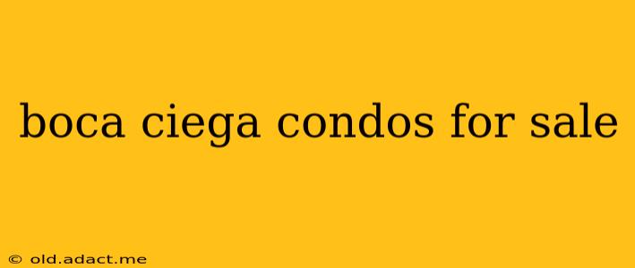 boca ciega condos for sale